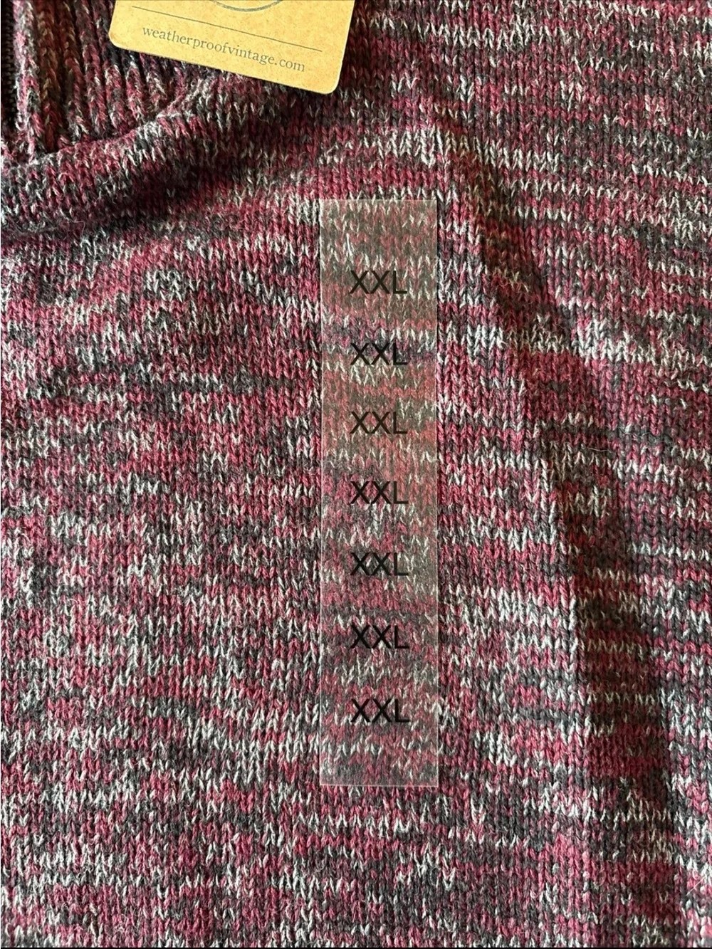 Weatherproof Men's Marled Wine Half-Zip Sweater
